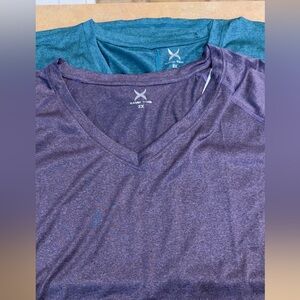 Game Time Men's Heathered Purple V-Neck Tee